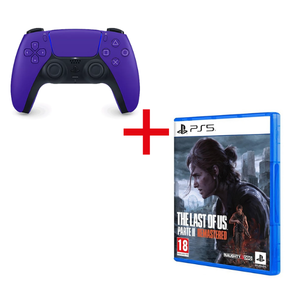 Sony Controller Wireless Dualsense V3 Galactic Purple + The Last of Us Parte II Remastered PS5